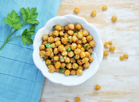 Sauteed Garlic Olive Oil Chickpeas